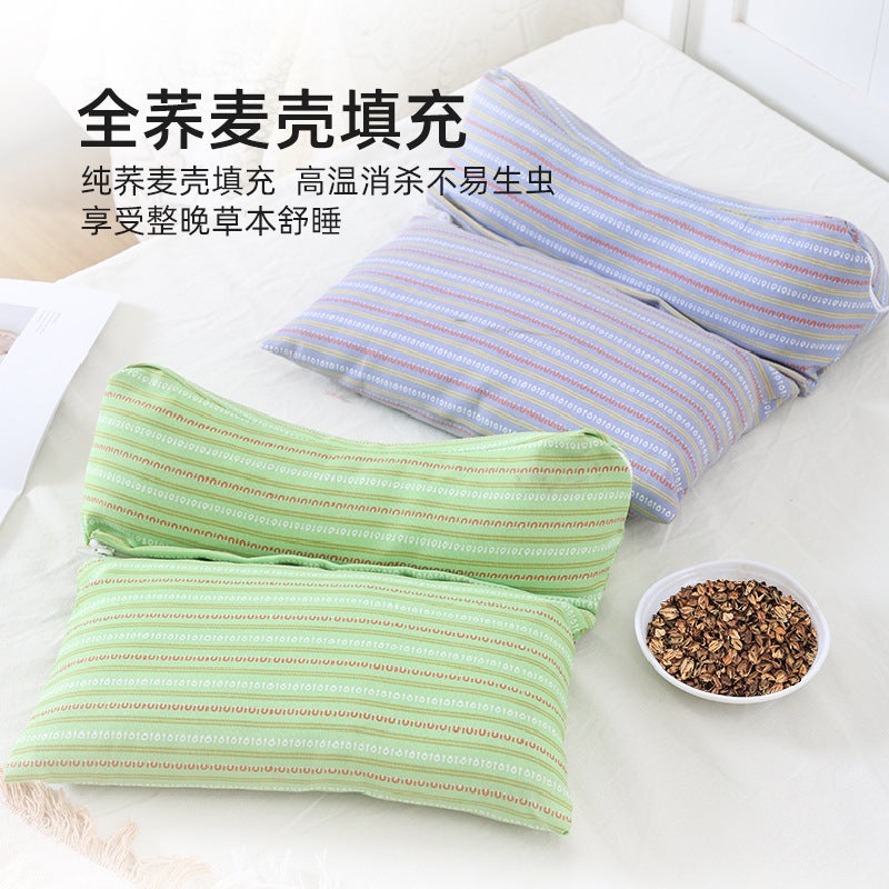 Buckwheat Cervical Spine Pillow – Removable Bone Shape for Adults - Image 3